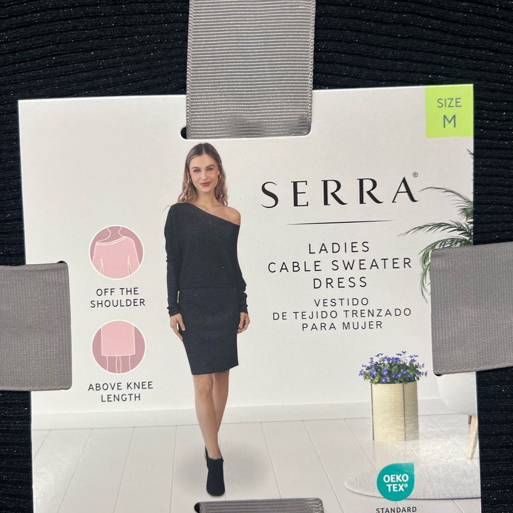 Serra Off the shoulder Black Dress M